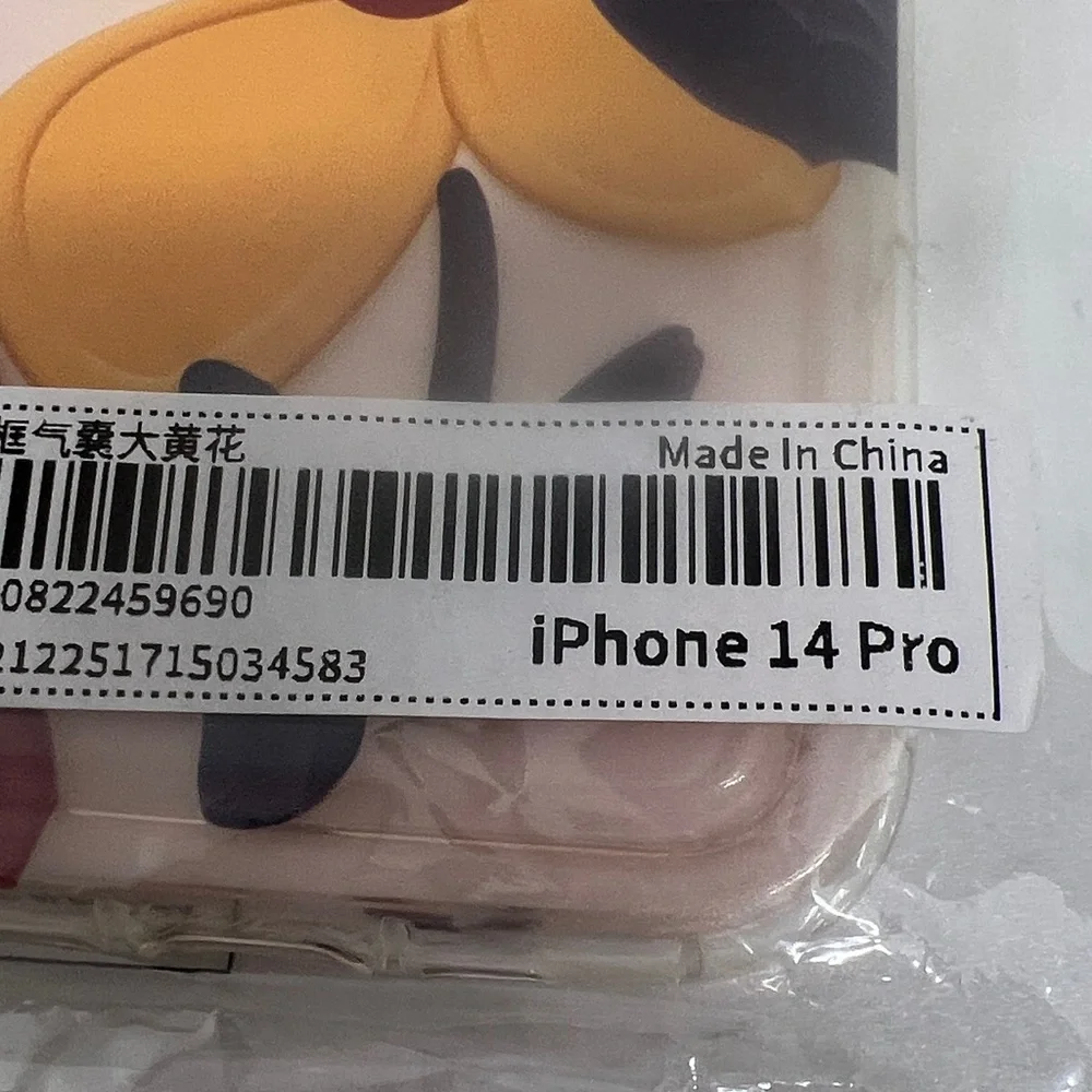 iPhone 14 Pro Floral Case - Yellow and Red